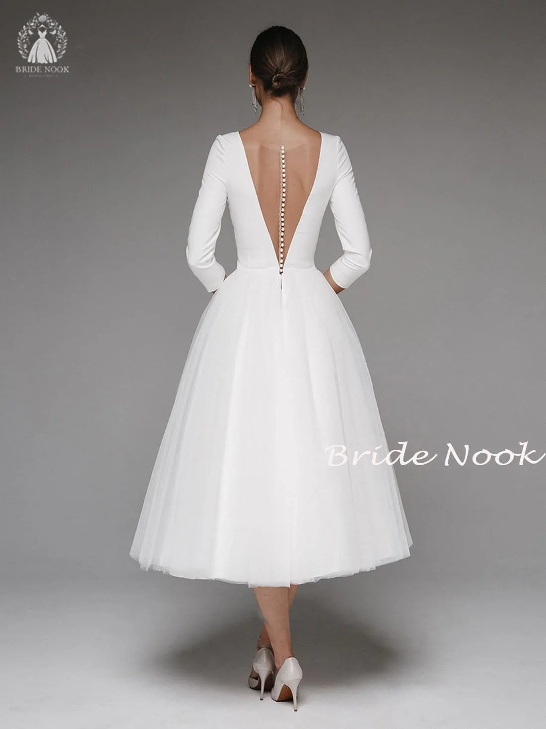 Tea Length Wedding Dress | Wedding Reception Dress | Bride Nook