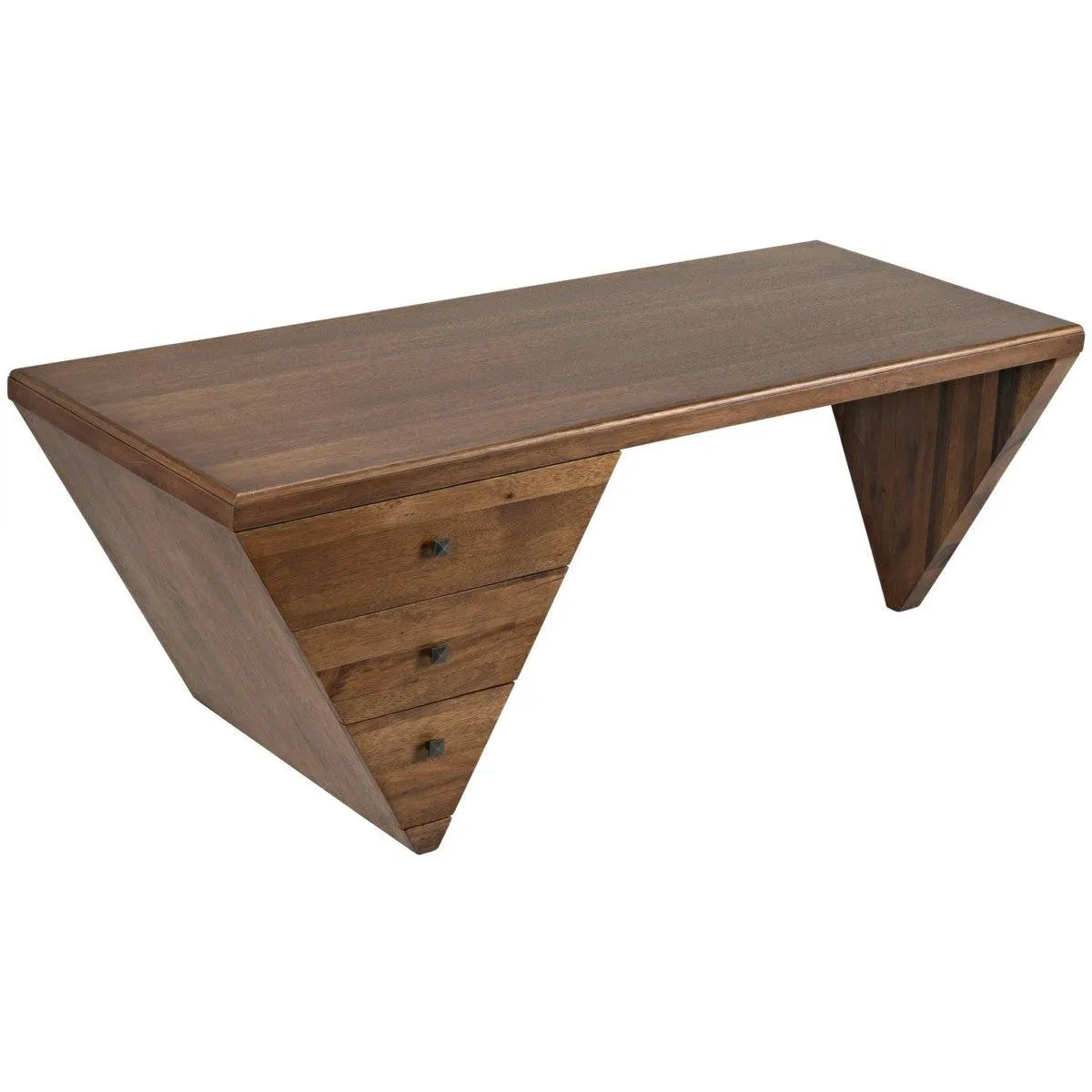 Tetramo Desk, Dark Walnut by Noir