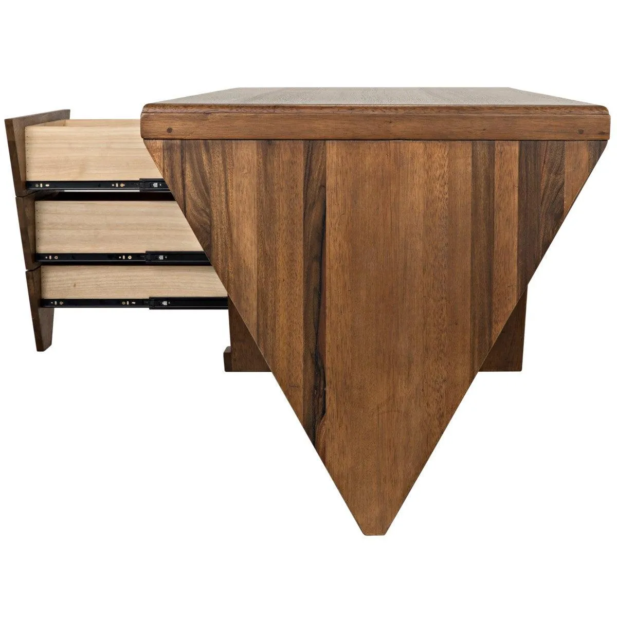 Tetramo Desk, Dark Walnut by Noir