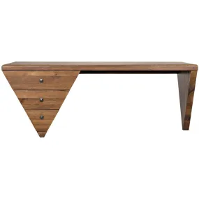 Tetramo Desk, Dark Walnut by Noir