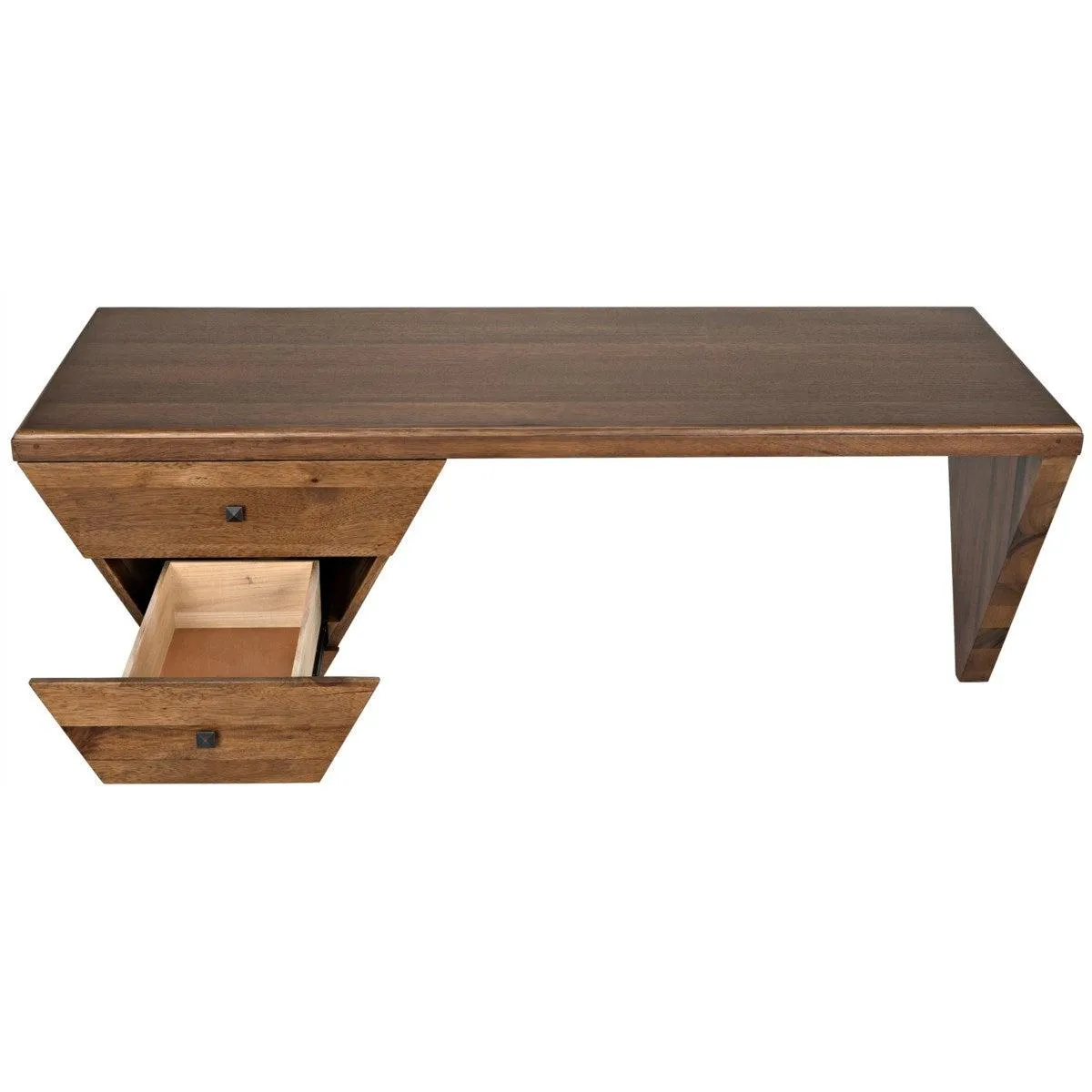 Tetramo Desk, Dark Walnut by Noir