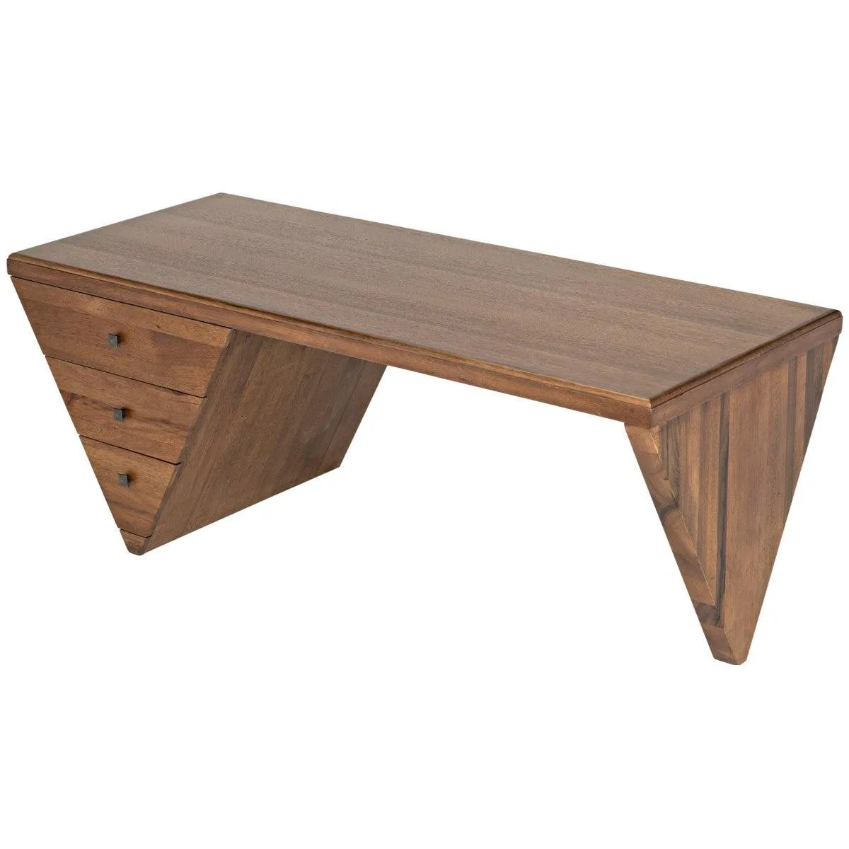 Tetramo Desk, Dark Walnut by Noir
