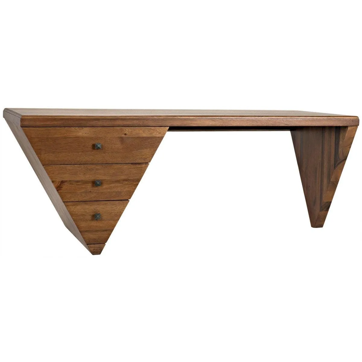Tetramo Desk, Dark Walnut by Noir