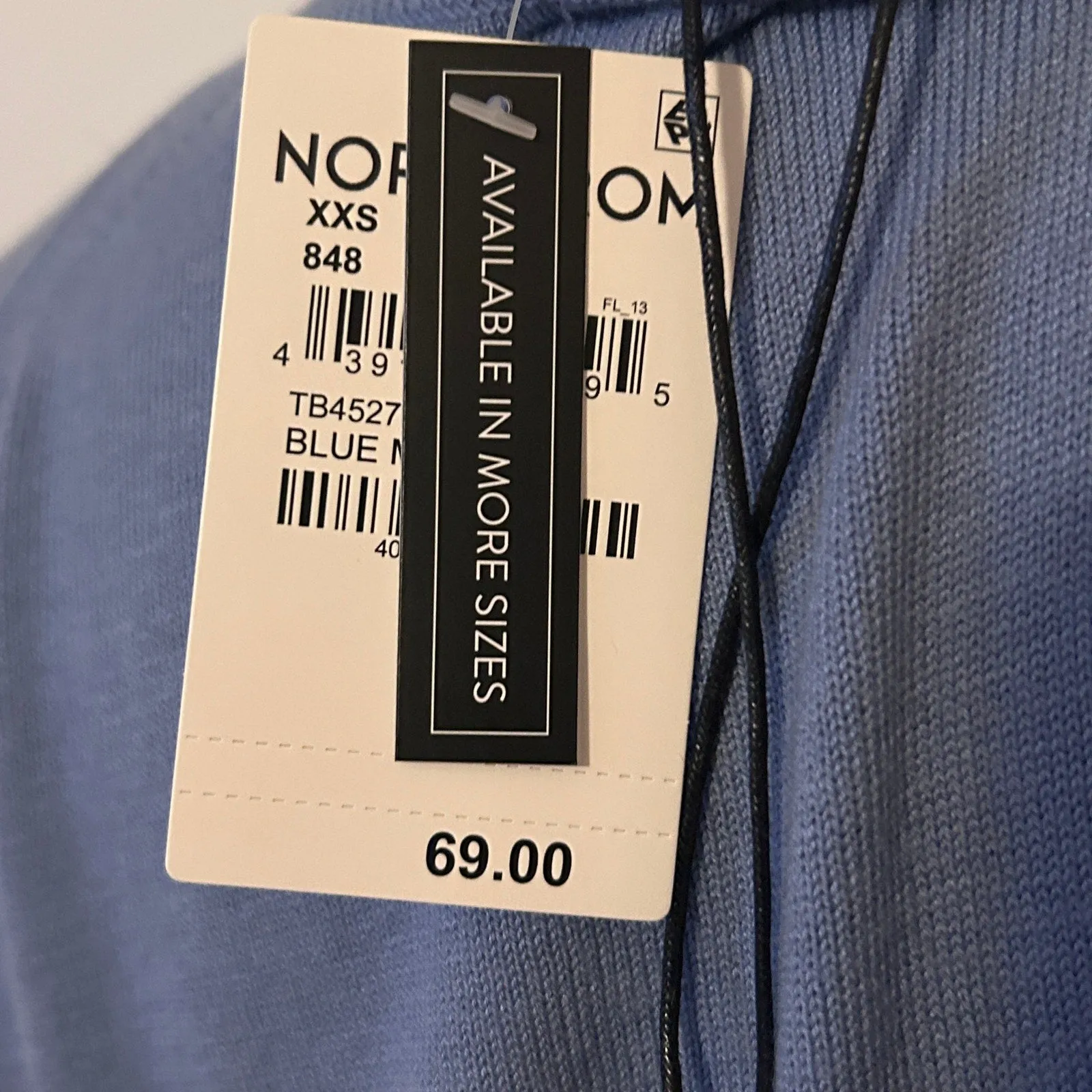 Treasure & Bond NWT Blue Manor Cashmere Blend V-Neck Sweater Womens Size XXS NEW