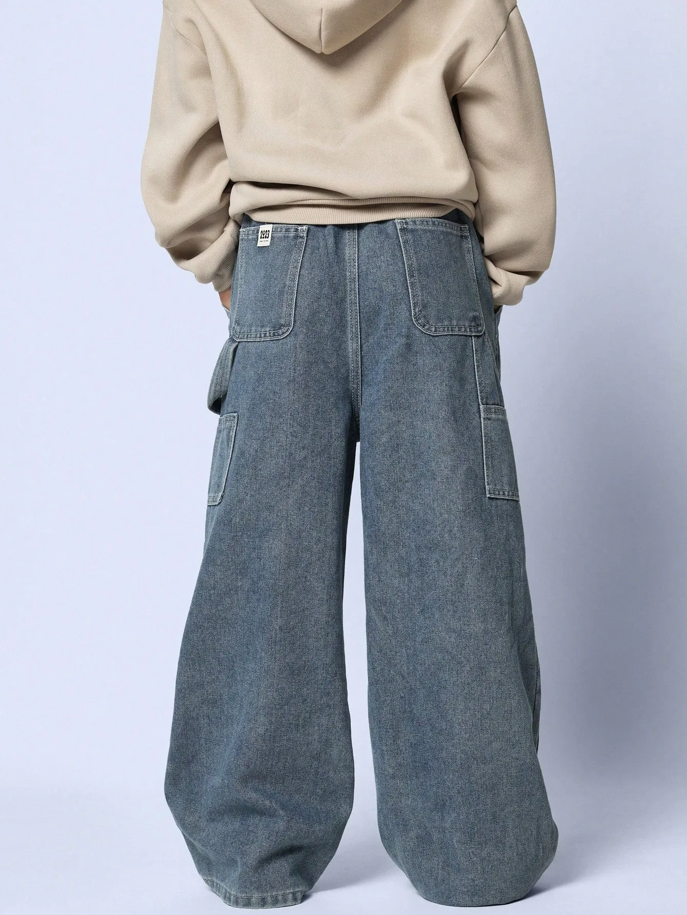 Tween Boys Comfy Loose Fit Pull On Carpenter Jean