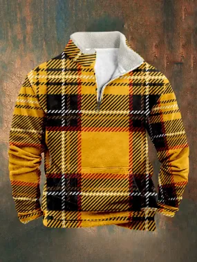 Vintage Comfy Plaid Sweatshirt